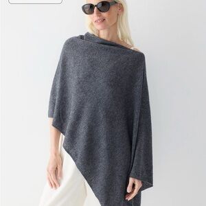 J. Crew Deep Blue cashmere/wool poncho